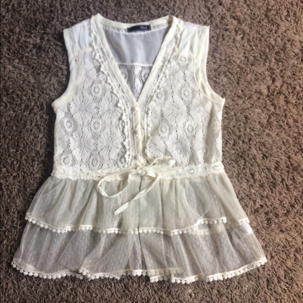 Lacey sheer top